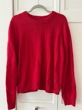 GAP Red Crewneck Knit Sweater XXL Cotton Blend